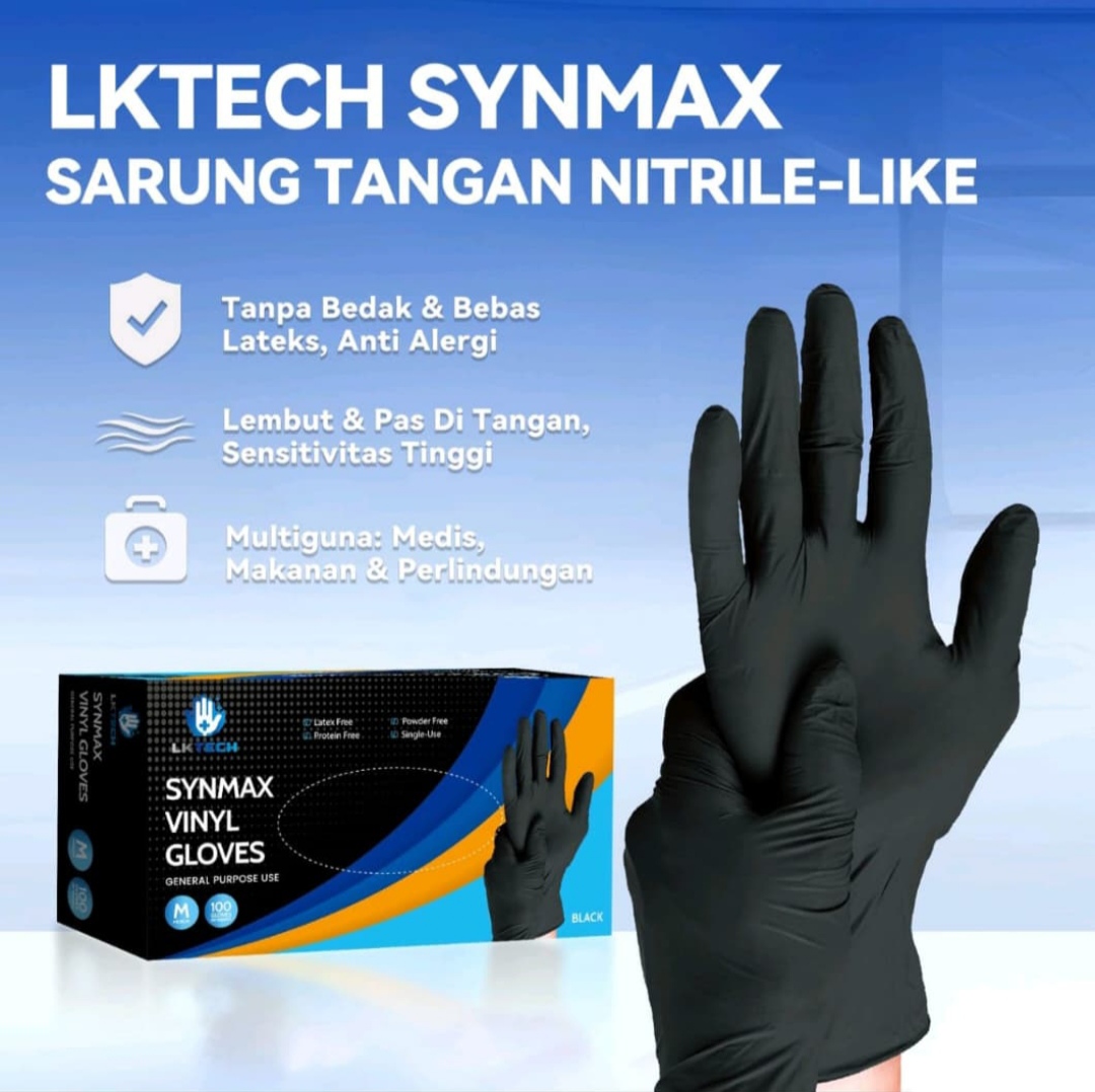 Sarung Tangan Nitrile-Like Hitam (S, M, L, XL)